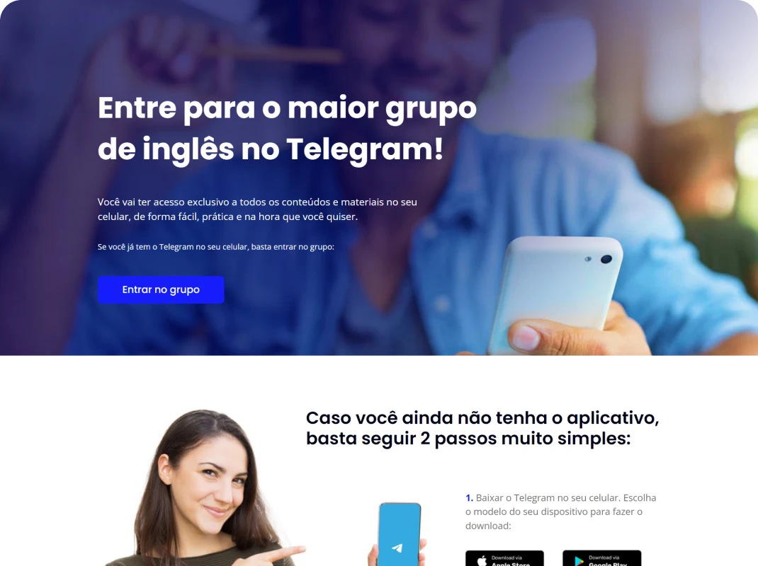 Landing Page Grupo Telegram